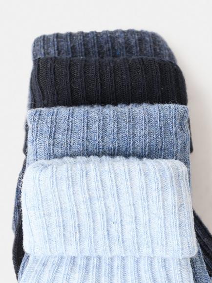 Mango Baby Plain Ankle Socks, Pack of 4, Navy - view 2, Navy