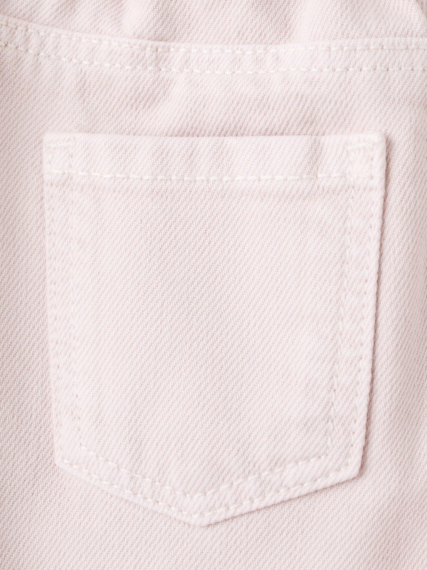 Product image 4 of 5, which shows Mango Kids' Cotton Paperbag Jeans, Pink, 12-18 months