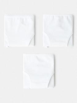 Mango Kids' Basic Plain Briefs, Pack of 3, White, White