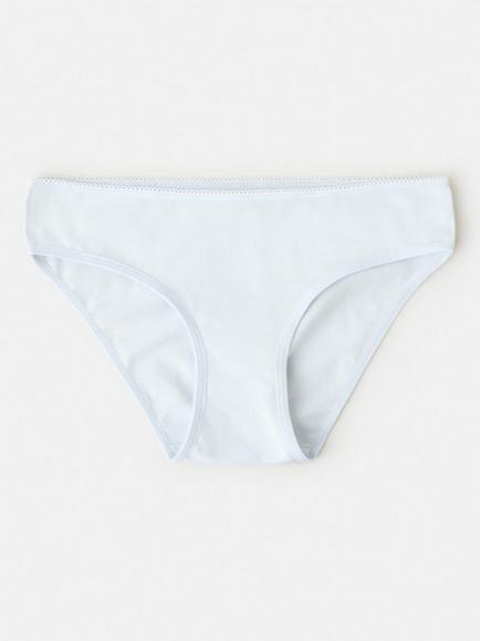 Mango Kids' Basic Plain & Stripe Briefs, Pack of 3, Light Blue - view 2, Light Blue