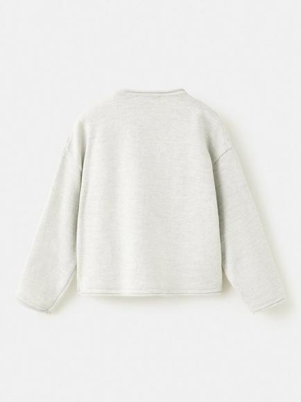 Mango Kids' Sally Plain Knit Cardigan, Light Grey - view 2, Light Grey