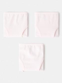 Mango Kids' Basic Plain Briefs, Pack of 3, Pink, Pink
