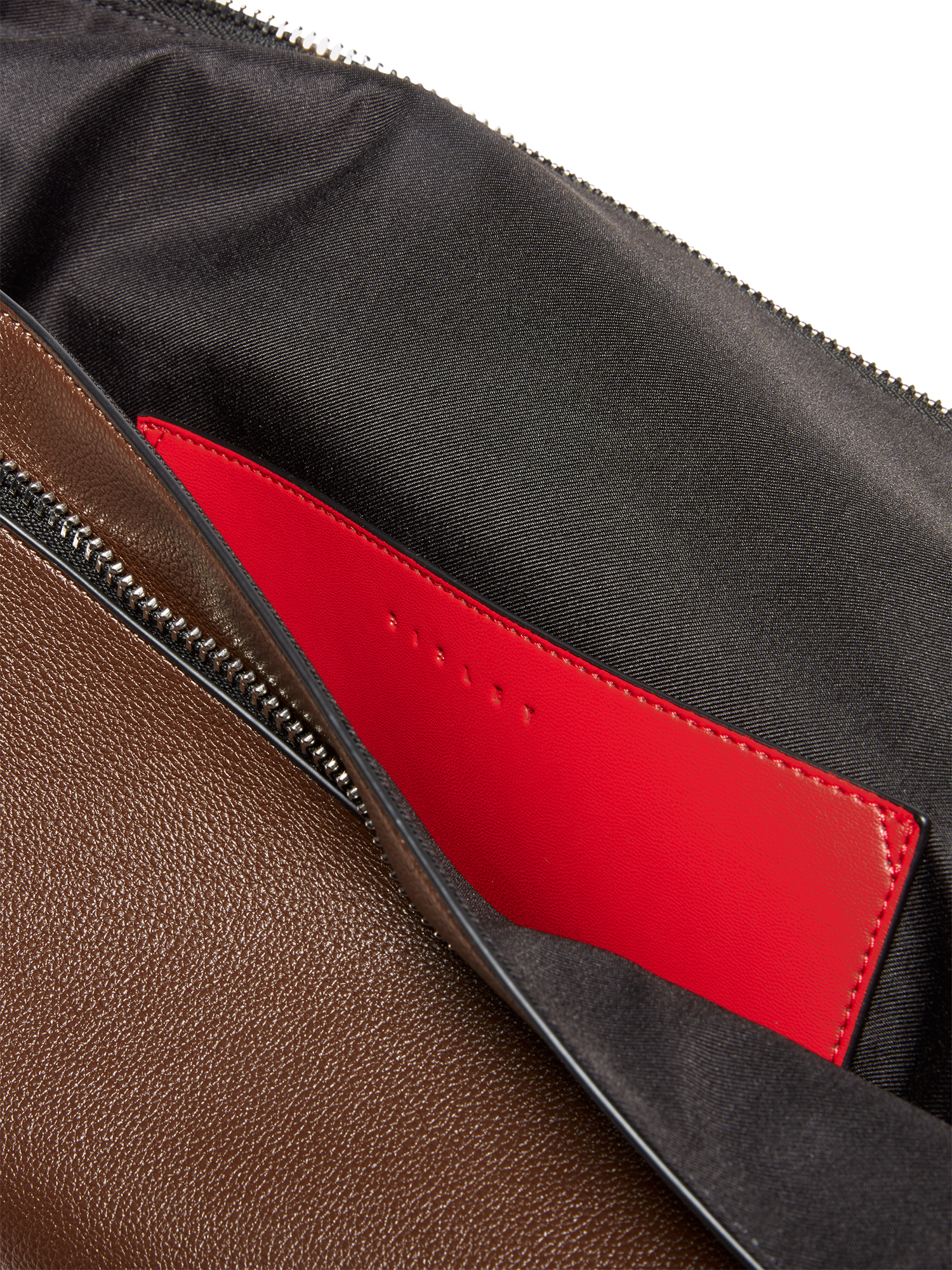 Product image 3 of 3, which shows SISLEY Asymmetric Faux Leather Shoulder Bag, Brown, One Size