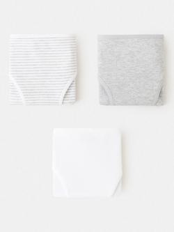 Mango Kids' Briefs, Pack of 3, Light Grey, Light Grey