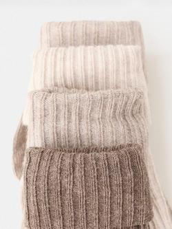 Mango Baby Plain Ankle Socks, Pack of 4, Light Beige - view 2, Light Beige