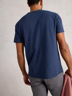 White Stuff Abersoch Cotton Regular Fit Fishing Graphic T-Shirt, Blue Navy - view 2, Blue Navy