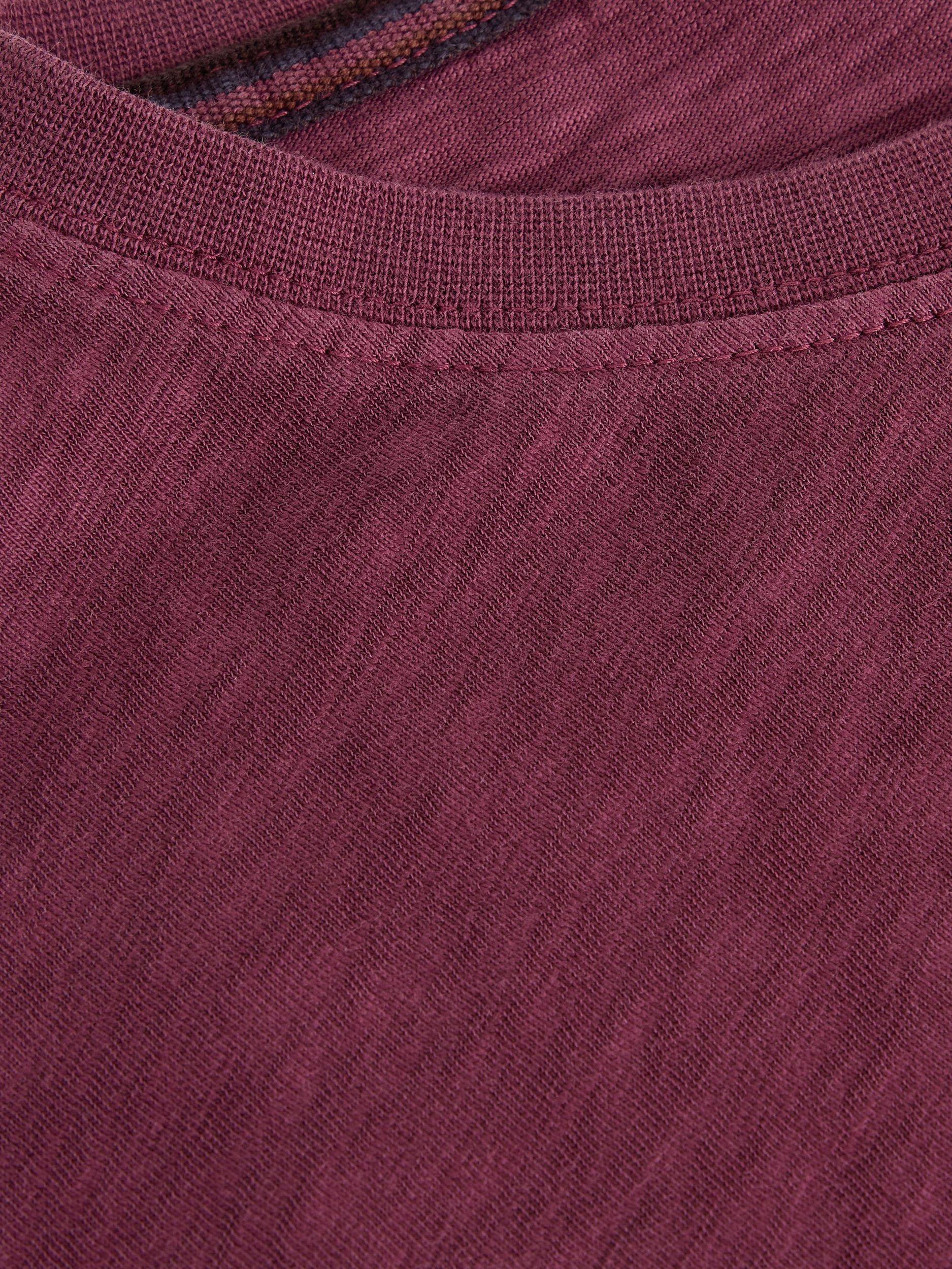Product image 6 of 6, which shows White Stuff Abersoch Cotton T-Shirt, Plum, S Reg