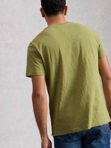 White Stuff Abersoch Cotton Regular Fit Short Sleeve Graphic T-Shirt, Green - view 2, Green