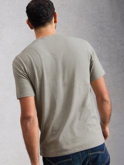 White Stuff Horsham Cotton Blend Regular Fit Short Sleeve Graphic T-Shirt, Grey - view 2, Grey