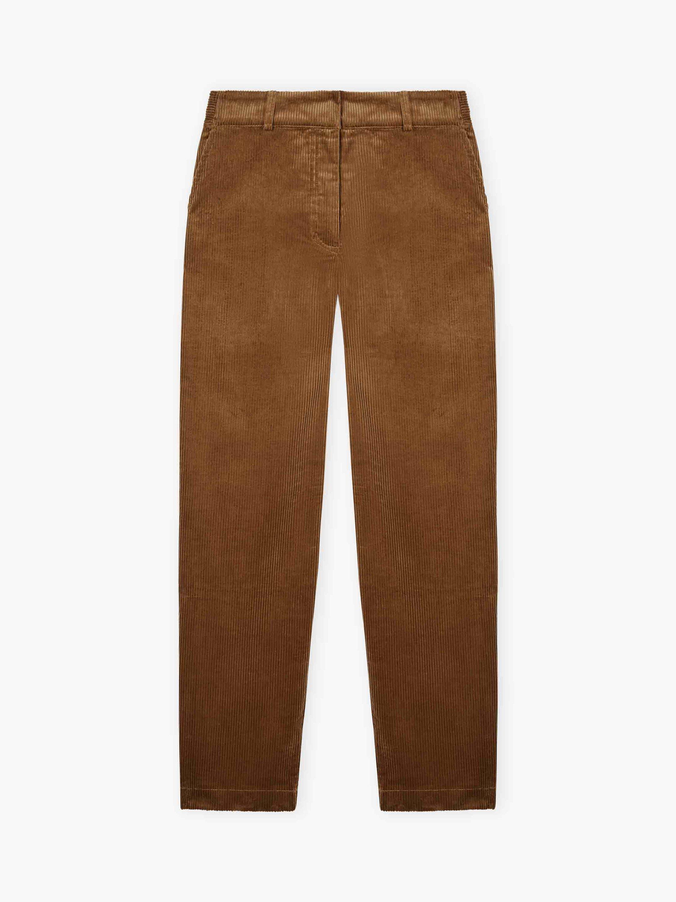 Product image 5 of 5, which shows Brora Cotton Corduroy Trousers, Otter, 6