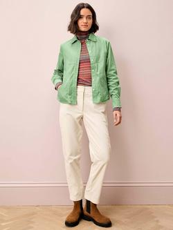 Brora Cotton Needlecord Shirt Jacket - view 2, Pistachio