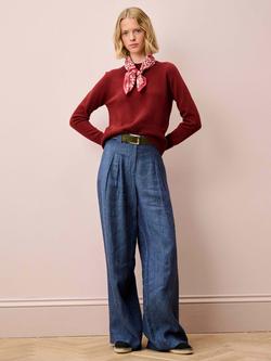 Brora Boxy Pure Cashmere Jumper, Paprika - view 2, Paprika