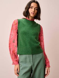 Brora Pure Cashmere Tank Top, Parsley, Parsley