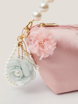 Monsoon Kids' Satin Pearl Bag, Pink - view 2, Pink