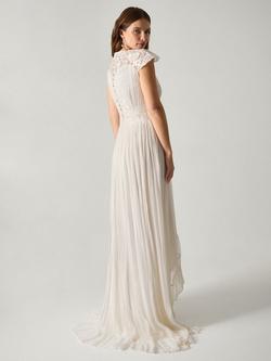 Monsoon Arwen Embroidered Lace Wedding Dress, Ivory - view 2, Ivory