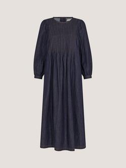 Monsoon Remy Pintuck Dress, Indigo, Indigo