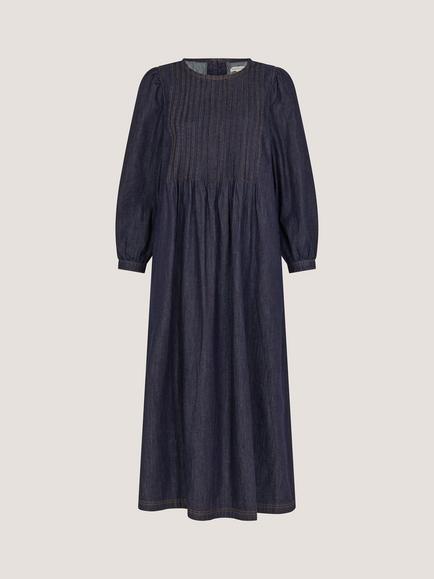 Monsoon Remy Pintuck Dress, Indigo, Indigo