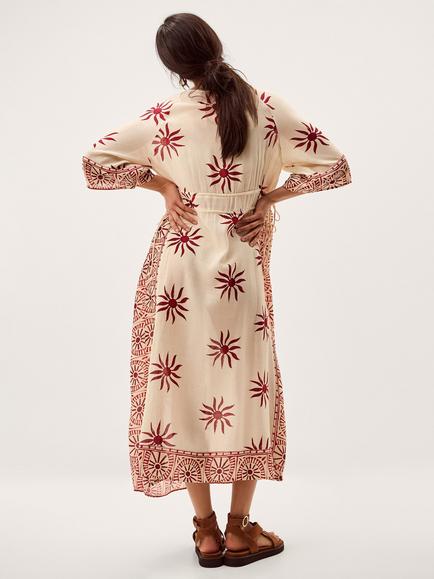 Monsoon Sunnie Midi Dress, Ivory - view 2, Ivory