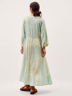 Monsoon Tashie Midi Dress containing LENZING™ ECOVERO™ Viscose, Aqua - view 2, Aqua