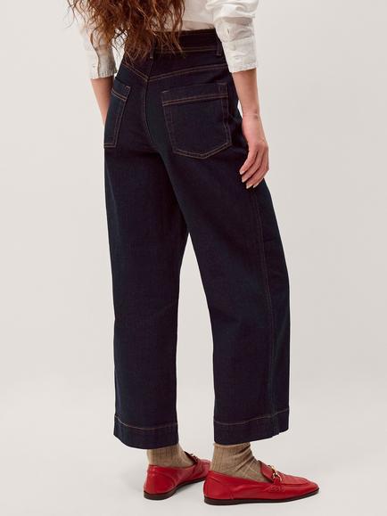 Monsoon Hallie Cropped Jeans - view 2, Indigo