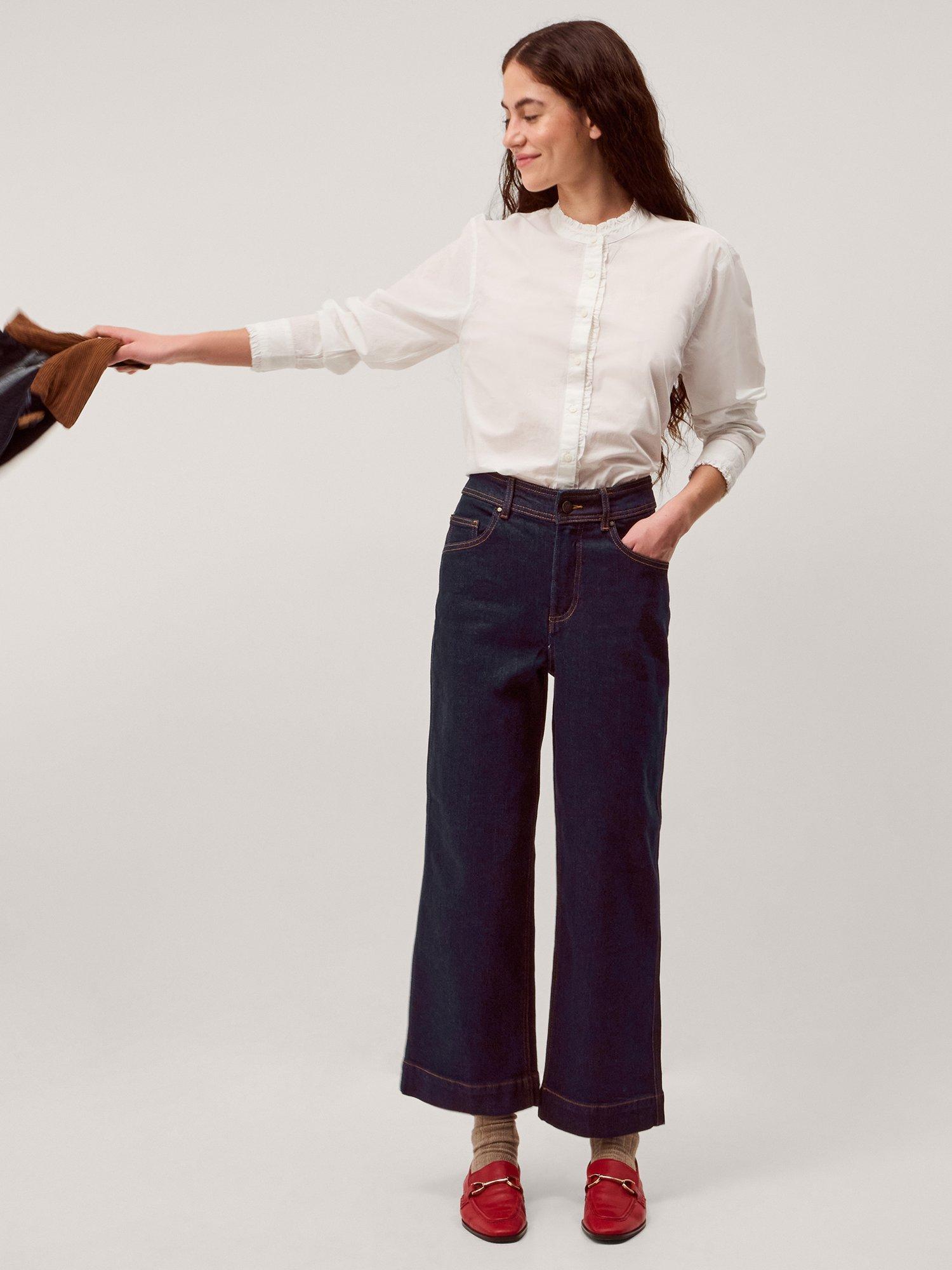 Product image 4 of 5, which shows Monsoon Hallie Cropped Jeans, Indigo, 8