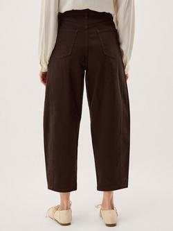 Monsoon Lacey Barrel Leg Jeans, Chocolate - view 2, Chocolate