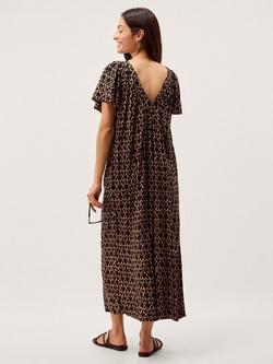 Monsoon Arti Heart Print Jumpsuit containing LENZING™ ECOVERO™ Viscose, Black - view 2, Black