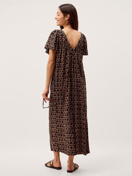 Monsoon Arti Heart Print Jumpsuit containing LENZING™ ECOVERO™ Viscose, Black - view 2, Black