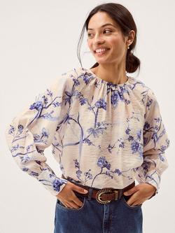 Monsoon Jada Floral Top, Blush, Blush