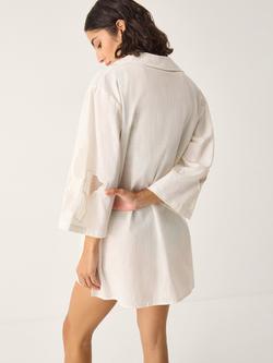 Monsoon Joanna Cutwork Beach Shirt, Ivory - view 2, Ivory