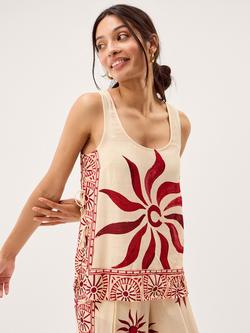 Monsoon Sunnie Cami Top containing LENZING™ ECOVERO™ Viscose, Ivory, Ivory