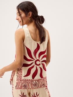 Monsoon Sunnie Cami Top containing LENZING™ ECOVERO™ Viscose, Ivory - view 2, Ivory