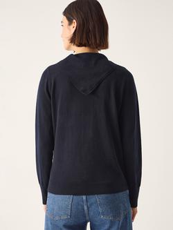 Monsoon Nila Scarf Tie Neck Jumper, Navy - view 2, Navy