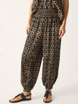 Monsoon Arti Abstract Harem Trousers, Black, Black