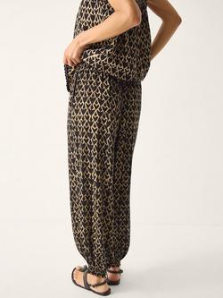 Monsoon Arti Abstract Harem Trousers, Black - view 2, Black