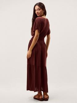 Monsoon Jacqueline Maxi Dress, Brown - view 2, Brown