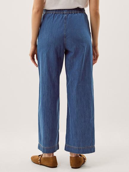 Monsoon Harper Ankle Grazer Jeans, Denim Blue - view 2, Denim Blue
