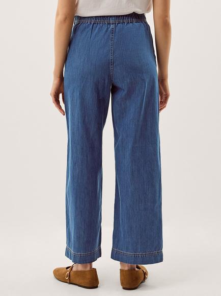 Monsoon Harper Seam Detail Jeans, Blue - view 2, Blue