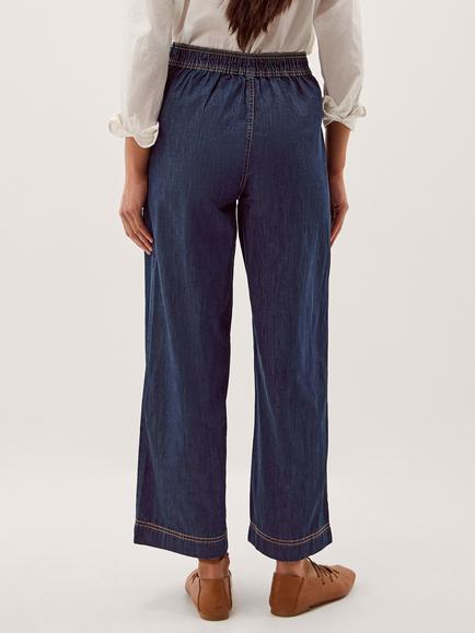Monsoon Harper Contrast Stitch Jeans, Indigo - view 2, Indigo