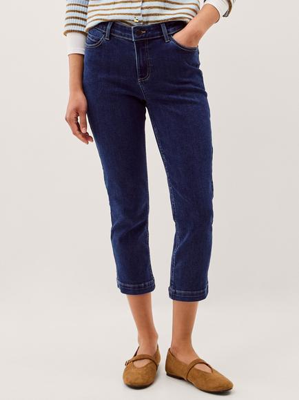 Monsoon Idabella Cropped Jeans, Indigo