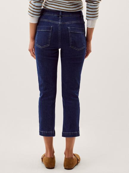 Monsoon Idabella Cropped Jeans - view 2, Indigo