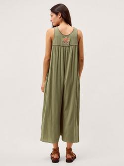 Monsoon Lidia Wide Leg Jumpsuit containing LENZING™ ECOVERO™ Viscose, Green - view 2, Green