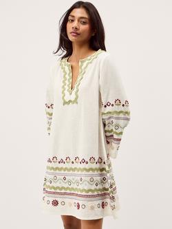 Monsoon Bria Embroidered Tunic, Ivory, Ivory