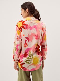 Monsoon Anissa Abstract Long Sleeve Shirt, Ivory - view 2, Ivory