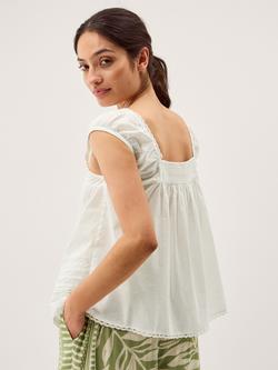 Monsoon Olivia Pintuck Shirt, Ivory - view 2, Ivory