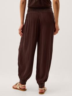 Monsoon Reese Harem Trousers, Brown - view 2, Brown