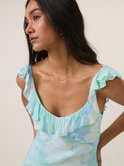 Nobody's Child Logan Sleeveless Midaxi Dress, Blue/Green - view 2, Blue/Green