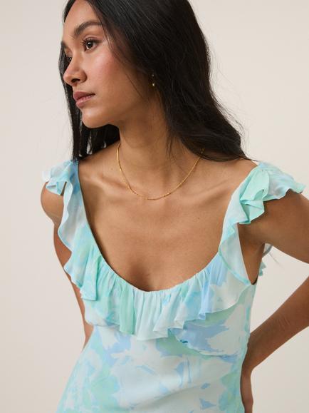 Nobody's Child Logan Sleeveless Midaxi Dress, Blue/Green - view 2, Blue/Green