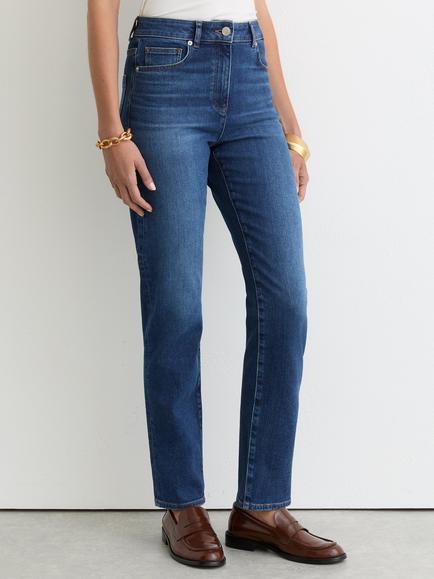 Reiss Isabel Mid Rise Jeans, Mid Blue, Mid Blue