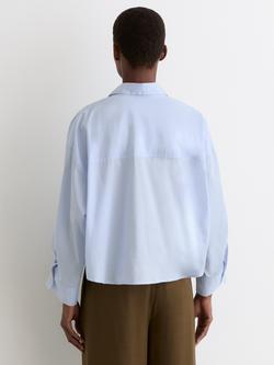 Reiss Solenge Cropped Shirt - view 2, Blue